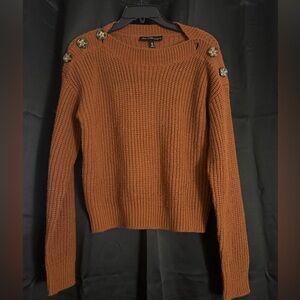 Brown Button Sweater
